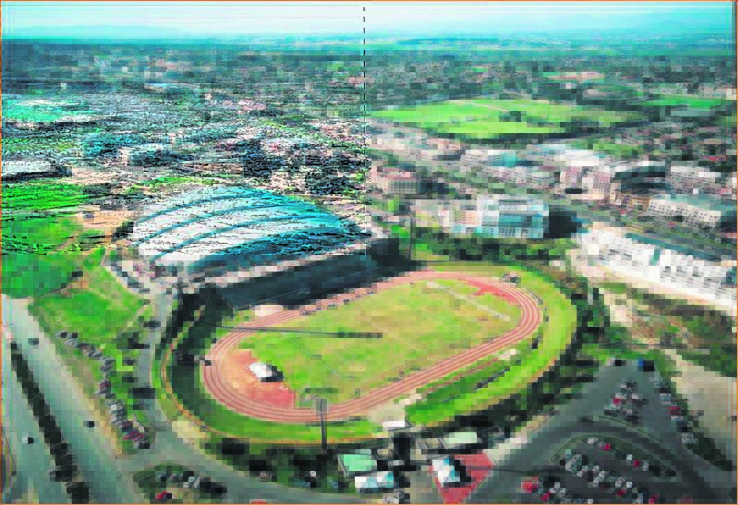 Aerial view of Bellville Velodrome, Cape Town